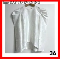 hue DAY TO EVENING✨ドット　ブラウス 36　パフスリーブ