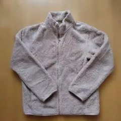 ユニクロ ファーリーフリースジャケット 150cm ベージュ