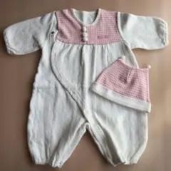 ツーウェイ・ドレスオール ホワイト・ピンク