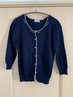 カーディガン ネイビー トップス 長袖　M