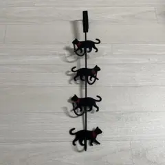 【最終値下げ】黒猫４連／ドアフック・ドアハンガー