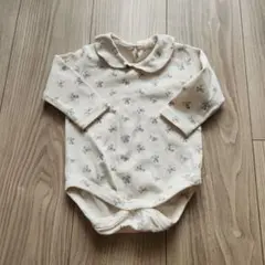 MONBEBE 花柄ロンパース Mサイズ