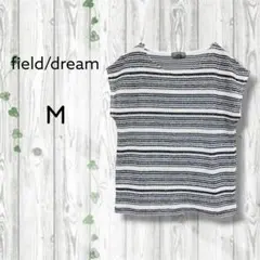 フィールドドリーム　field/dream　メッシュ半袖トップス　ボーダー　薄手のサムネイル