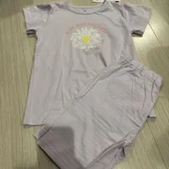 新品　半袖　パジャマ　120cm 上下セット　パープル　女の子 綿100%