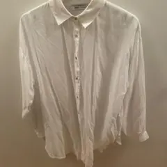 ZARA ホワイト長袖シャツ XS シアーシャツ