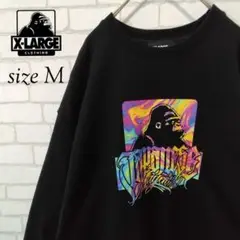 【稀少デザイン】美品 エクストララージ センタープリント スウェット トレーナー