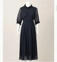 【新品】23区　アプロディールライン　オーガン　ドレス　ＳＥＴ　38 ネイビー