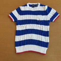 Polo Ralph Lauren ケーブルニット 半袖 ボーダー
