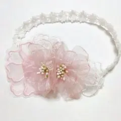 216【匿名発送】 ベビーヘアバンド　髪飾り　初節句　お食い初め　雛祭り