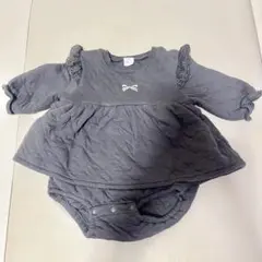 Cottoli キルティング ロンパース グレー リボン　喪服　法事