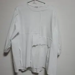 AS KNOW AS PINKY 七分袖 チュニック ホワイト
