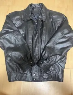 90s レザージャケット ブラック本革　ライダース