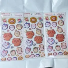 沖縄限定 ちいかわクリアなぷっくりシール シーサーのおみやげやさん3セット