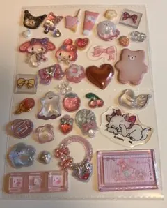 ピンク系 ぷっくりシール ステッカー