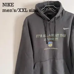 NIKE ナイキ パーカー XXL 裏起毛 メッセージプリント ビッグサイズ