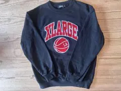 XLARGE バスケットボールデザイン トレーナー M 黒