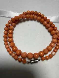 珊瑚、サンゴ、コーラル、ネックレスネックレス7.7mm、重约21.5g