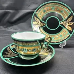 【USED】 オールドノリタケ マルキ印 デコラティブ トリオ C&S プレート