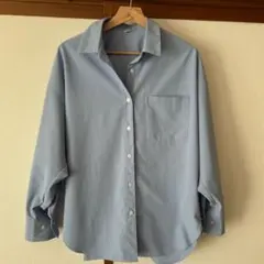 GU ライトブルー 長袖シャツ Mサイズ