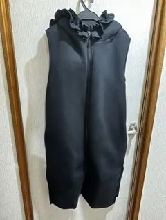 フード付きロングジレ ジレ