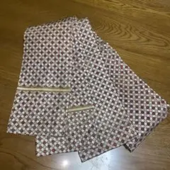 ＊特売品8＊　アンティーク帯　銀彩　 洋風プリント調　お仕立て済み