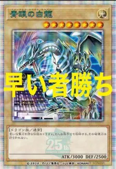 【五つ目】青眼の白龍　シークレット　25th 東京ドーム　決闘者伝説　遊戯王 Amazon.co.jp: 遊 戯 王OCG QUARTERCENTURYシークレットレア