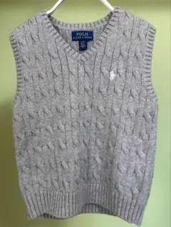 Polo Ralph Lauren ケーブルニットベスト 4/4T グレー