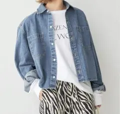 【お値下げしました】spick&span ショートデニムシャツ