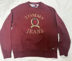 TOMMY JEANS クルーネック スウェット バーガンディ Sのサムネイル