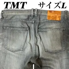 【日本製】TMT ユーズド加工 デニム パンツ サイズL グレー アメカジのサムネイル