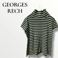 GEORGES RECH ジョルジュレッシュ　ストライプ　タートルネック半袖　Lのサムネイル