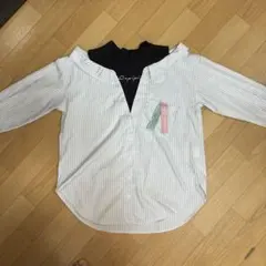 repipi armario ストライプシャツ 重ね着風 XS