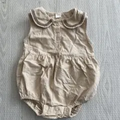 tete a tete 襟付きロンパース 80 ベージュ