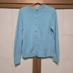 UNIQLO UVカットクルーネックカーディガン M 水色