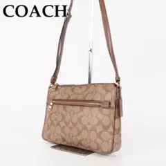 極美品 COACH ショルダーバッグ シグネチャー チャーム付 PVC