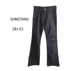 SOMETHING EDWIN サムシング フレア　デニムパンツ M 黒 日本製