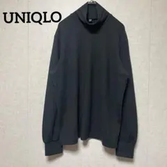 UNIQLO ユニクロ タートルネック ブラック シンプル 長袖（M）ストレッチ