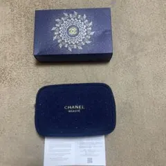 CHANEL BEAUTE ポーチ ネイビーのサムネイル