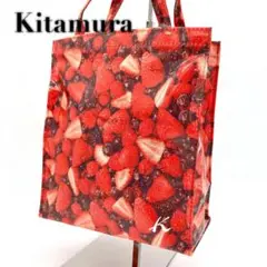 キタムラ Kitamura トートバッグ ストロベリー柄 苺柄
