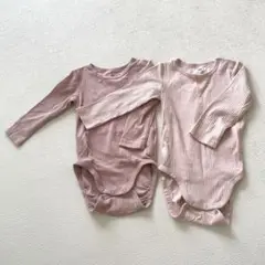 H&M オーガニックコットンロンパース 2枚セット