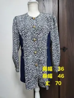 まるふじ　青いヒョウ柄模様のジャケット