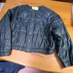 値下げ！美品CORDIER ノーカラー 中綿ジャケット 40サイズ 黒
