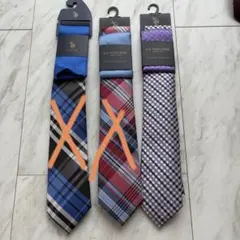 US POLO ASSN ネクタイ　ポロ　ビジネス　チェックのサムネイル