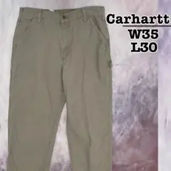 Carhartt　ペインターパンツ　グレーベージュ　無地　コットン　W35L30のサムネイル