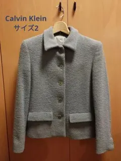 Calvin Klein カルバンクライン ジャケット ボア サイズ2 グレー