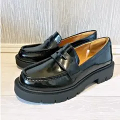 美品❣️ユニクロ C コンフィールタッチローファー 25cm 厚底 黒 可愛い