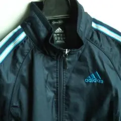 adidas ジャンパー 140 シャカシャカ 紺色　防寒