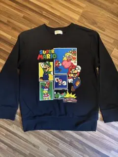 みんな大好き！スーパーマリオ！黒　トレーナー　春　秋　130cm向き^_^