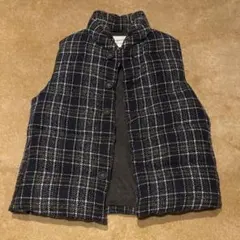 45R　umii908　ダウンベスト　インディゴ染め　ロゴボタン　ジップアップ ◇美品 ◇Umii908／45rpm／45R ◇インディゴ ダウンベスト 美品 45R