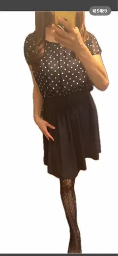 ♡美品 ロペピクニック 水玉模様 切り替えワンピース ♡